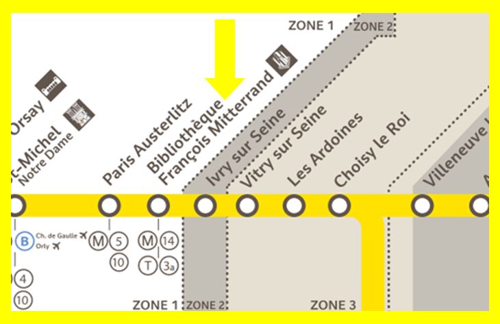 Plan RER C Bibliothèque Franois-Mitterrand