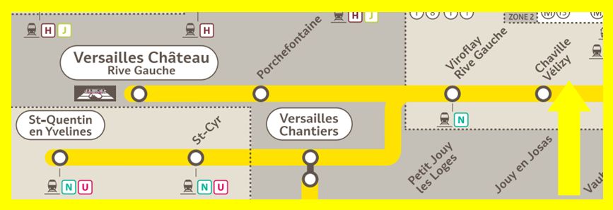 Plan RER C Chaville - Vélizy