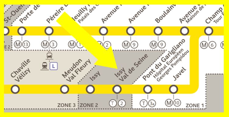 Plan RER C Issy - Val de Seine