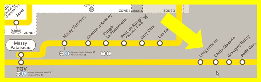 Plan RER C Longjumeau