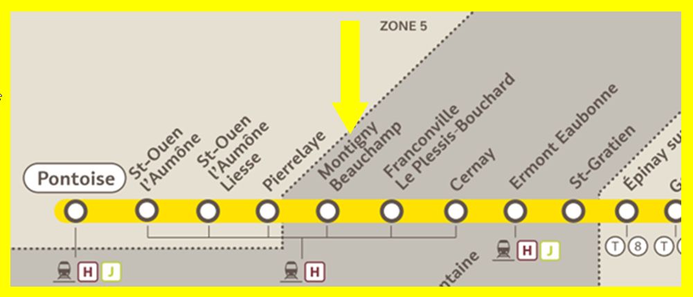 Plan RER C Montigny - Beauchamp