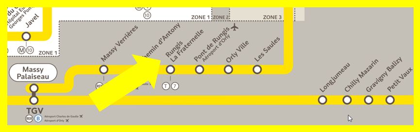 Plan RER C Rungis - La Fraternelle