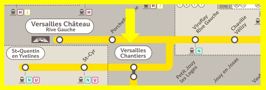 Plan RER C Versailles-Chantiers