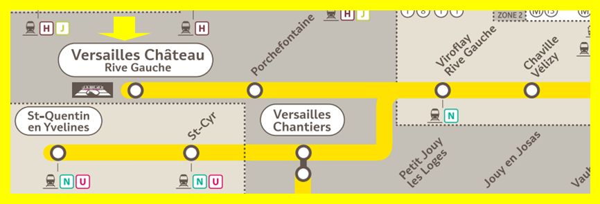 Plan RER C Versailles-Château-Rive-Gauche