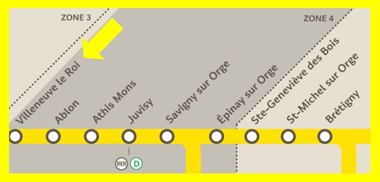 Plan RER C Villeneuve-le-Roi